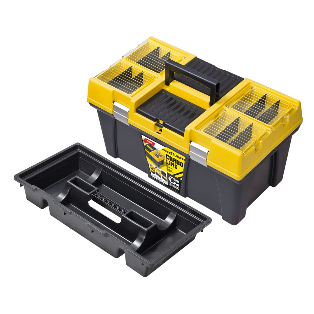 A26 CARPO شنطة عدة احمر 4 حافظة شفاف 26 بوصة قفل المونيوم