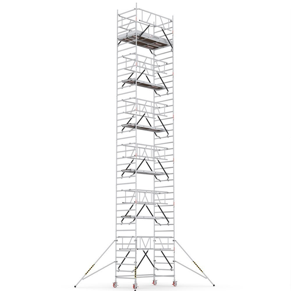 ProTUBE_LN_(240) - PROFESSIONAL ALUMINIUM SCAFFOLDINGS EN 1004   Platform H.  11.6 m.  13.6 m. Working Height  Aluminium Scaffolding