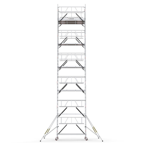 ProTUBE_LN_(240) - PROFESSIONAL ALUMINIUM SCAFFOLDINGS EN 1004  Platform H.   10.7 m.   12.7 m. Working Height Aluminium Scaffolding