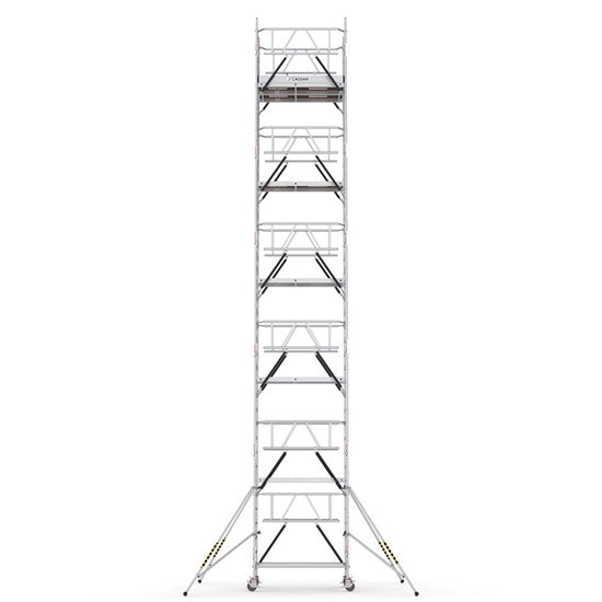 PROTUBE_SN_(180) - PROFESSIONAL ALUMINIUM SCAFFOLDINGS EN 1004  Platform H.  10.7 m.  12.7 m. Working Height  Aluminium Scaffolding