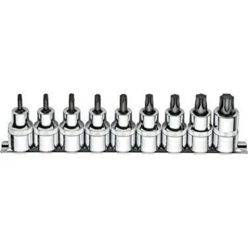 C28S-RT9  9 Piece 1/2بوصة  Drive TORX Socket Bit Set