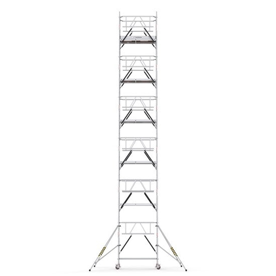 PROTUBE_SN_(180) - PROFESSIONAL ALUMINIUM SCAFFOLDINGS EN 1004  Platform H.  11.6 m.  13.6 m. Working Height  Aluminium Scaffolding