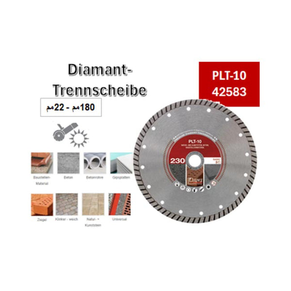 PLT-10 42583 صنية الماظ جرانيت تربو جـاف 180 - 22 مم