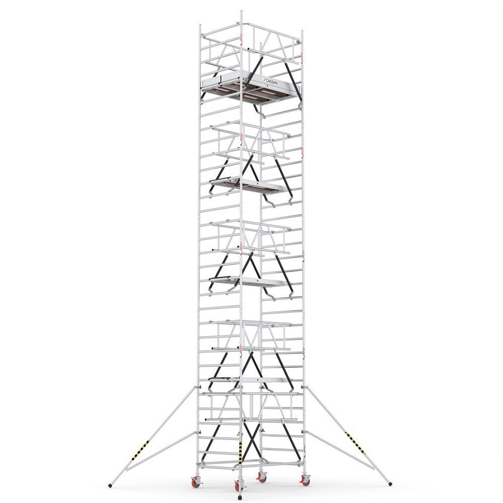 ProTUBE_LN_(180) - PROFESSIONAL ALUMINIUM SCAFFOLDINGS EN 1004 Platform H.  8.6 m. 10.6 m. Working Height  Aluminium Scaffolding