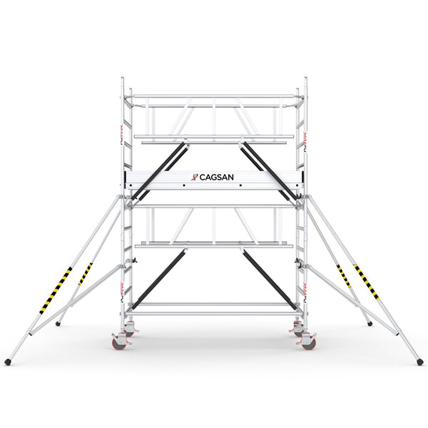 ProTUBE_LN_(240) - PROFESSIONAL ALUMINIUM SCAFFOLDINGS EN 1004 Platform H. 2.3 m. 4.3 m. Working Height Aluminium Scaffolding 4+7