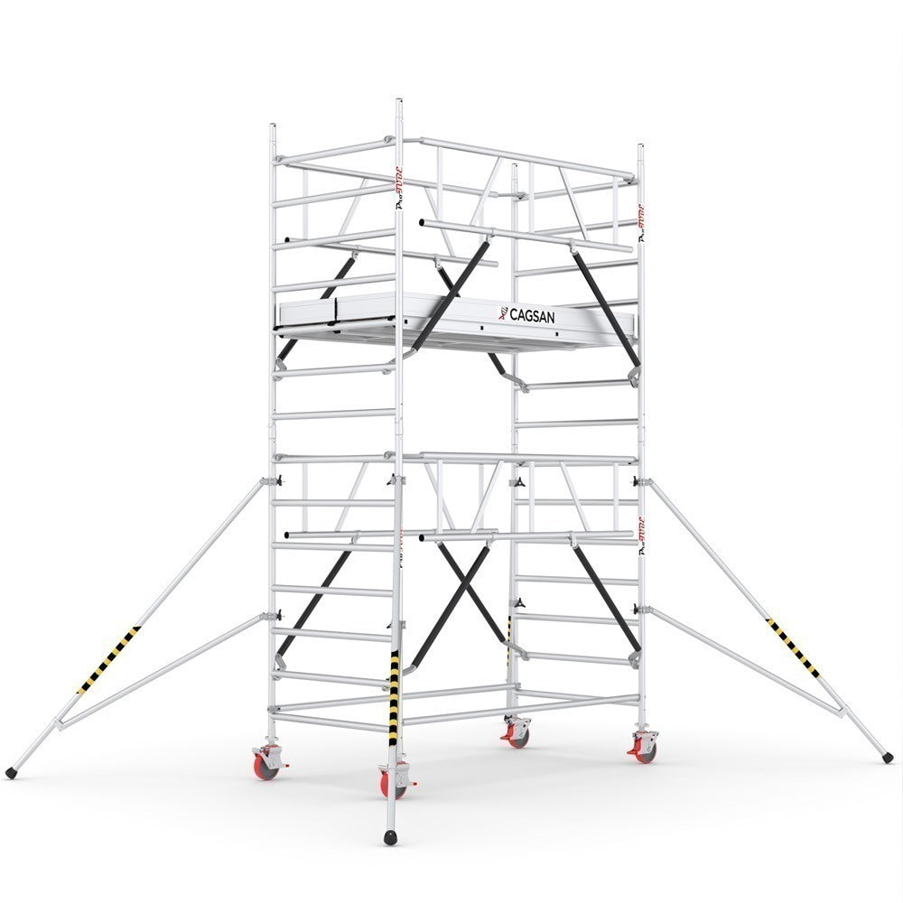 ProTUBE_LN_(240) - PROFESSIONAL ALUMINIUM SCAFFOLDINGS EN 1004 Platform H.  3.2 m. 5.2 m. Working Height  Aluminium Scaffolding