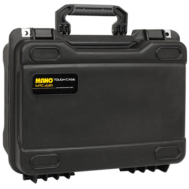 شنطة بلاستيك شديدة التحمل ضد الكسر ضد المياه نظام سامسونايت مزود باسفنج فوق ومقسمات بلاستيك متحرك موديل 230 مقاس 403×330×210 مم ماركة مانو صناعة تركي