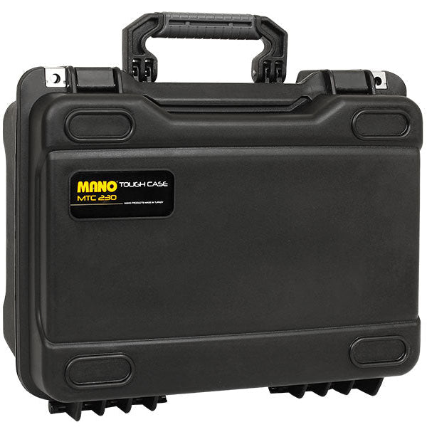 شنطة بلاستيك شديدة التحمل ضد الكسر ضد المياه نظام سامسونايت مزود باسفنج فوق ومقسمات بلاستيك متحرك موديل 230 مقاس 403×330×210 مم ماركة مانو صناعة تركي