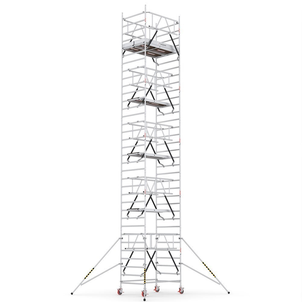 ProTUBE_LN_(180) - PROFESSIONAL ALUMINIUM SCAFFOLDINGS EN 1004 Platform H.  9.5 m.   11.5 m. Working Height  Aluminium Scaffolding