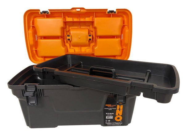 شنطة عدة بلاستيك هيفي ديوتي قفل بلاستيك بحوافظ علوية 22 بوصة مقاس 582×310×293 مم ماركة مانو صناعة تركي