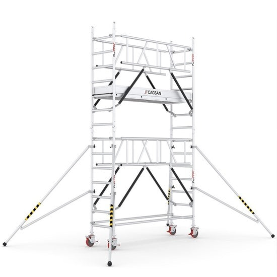 PROTUBE_SN_(240) - PROFESSIONAL ALUMINIUM SCAFFOLDINGS EN 1004 Platform H.  3.2 m . 5.2 m. Working Height  Aluminium Scaffolding