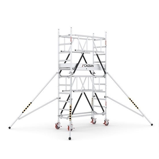 PROTUBE_SN_(180) - PROFESSIONAL ALUMINIUM SCAFFOLDINGS EN 1004  Platform H.  2.3 m.  4.3 m. Working Height  Aluminium Scaffolding