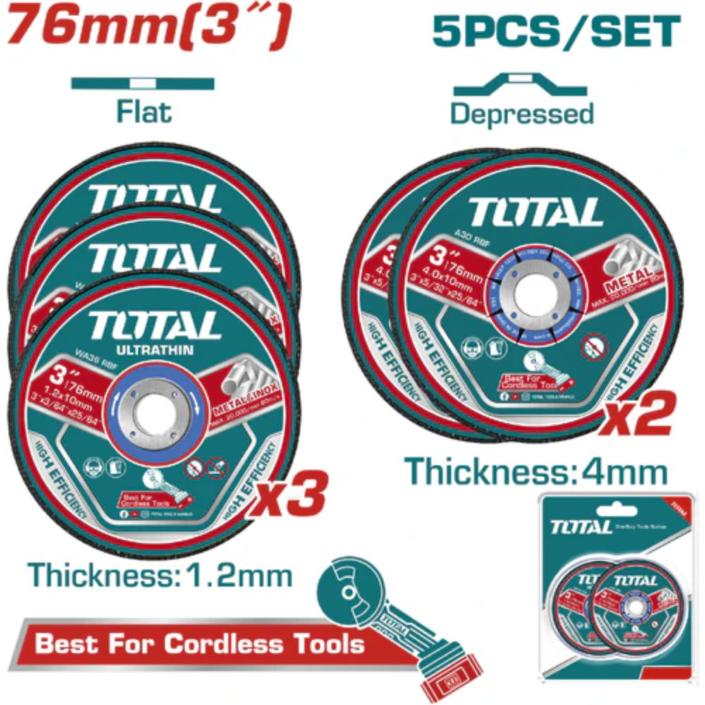 TAC303768 حجر 3× 1.2 مم - 4 مم علبة كرتون 5 قطع توتال