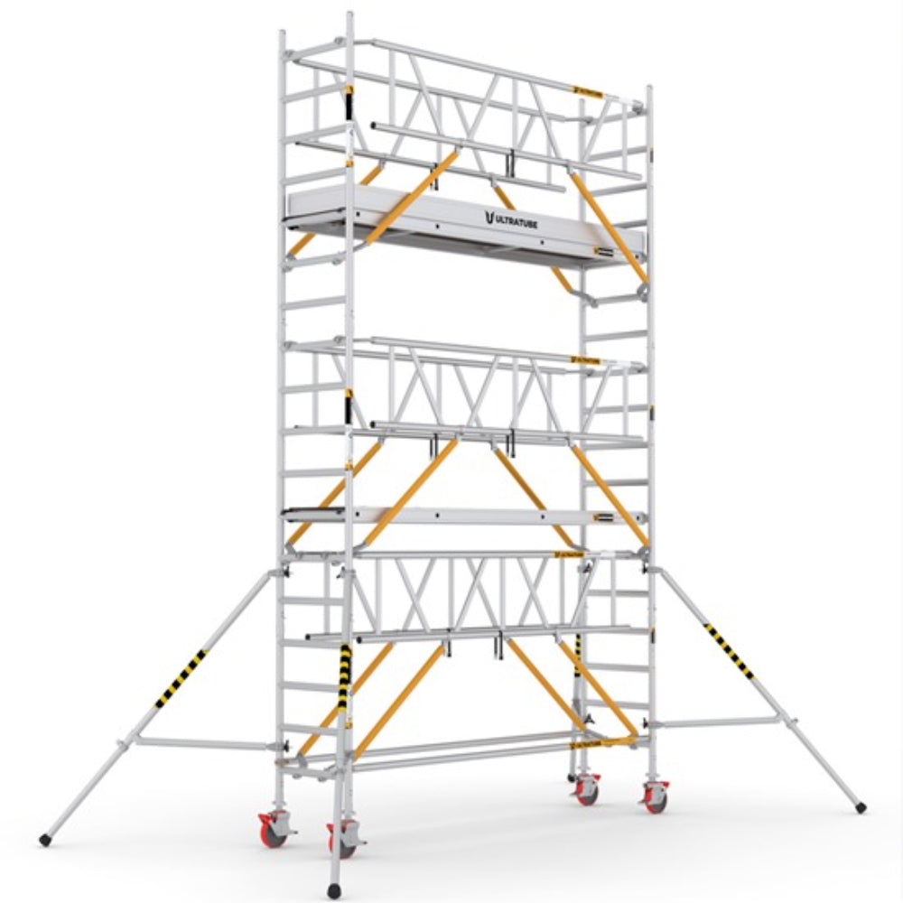 USN420_SG_(300) UltraTUBE_SN_SG_(300) - PROFESSIONAL ALUMINIUM SCAFFOLDINGS EN 1004  Platform H.   4.20 m.  6.20 m. Working Height  Aluminium Scaffolding