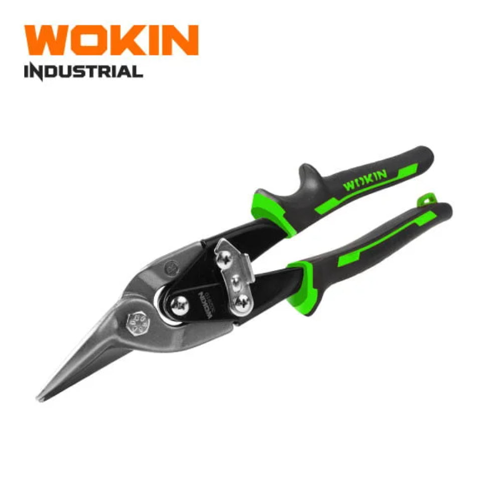 302910 Avation snip Right  Cr-Mo Length 10 250mmTwo-component plastic handle Packing   blister card 302910-WOKIN