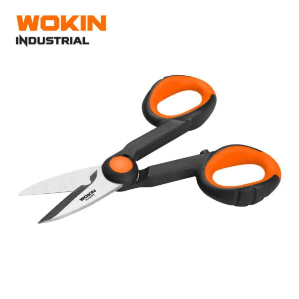 303855 ELETRICIANS SCISSORS stainless steel blade Size 5.5Designed for telecom and electrical applications Packing   blister card 303855-WOKIN