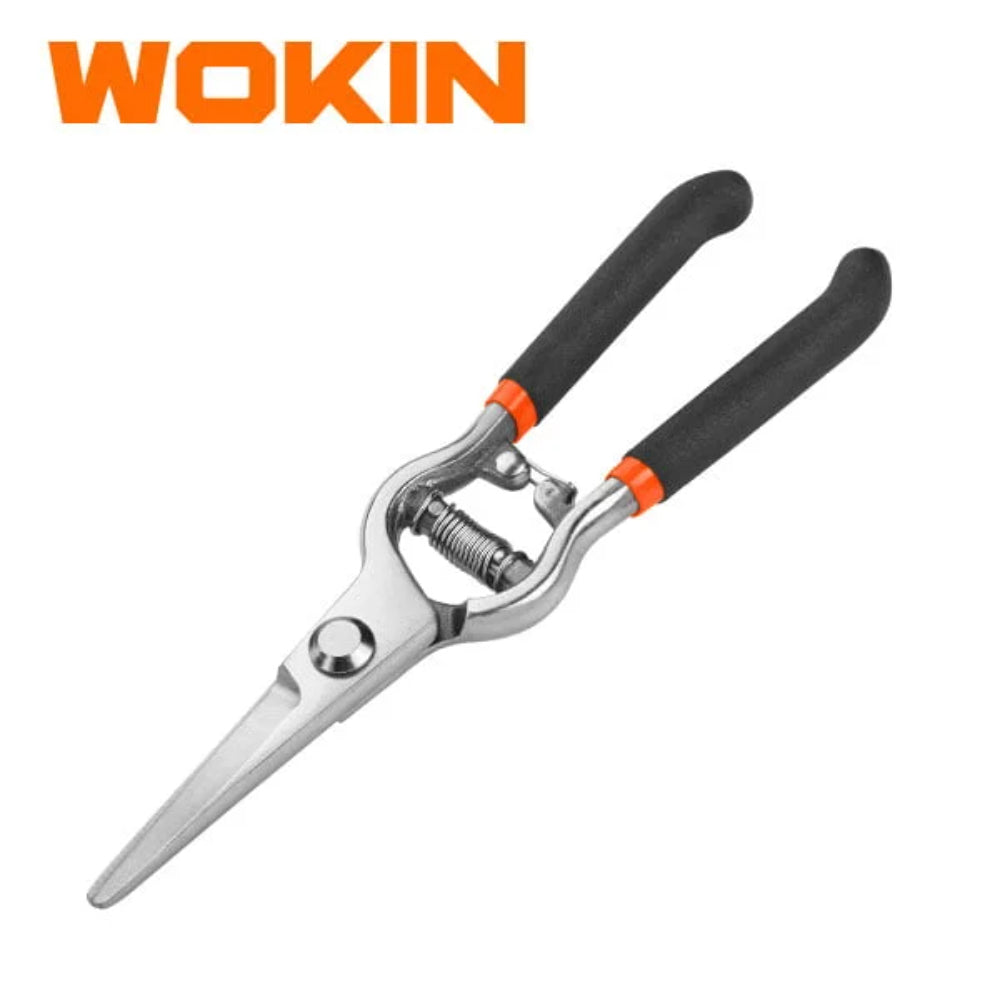 311108 STRAIGHT PRUNING SHEAR Size 8Mirror polished Dipped handle Packing   blister card 311108-WOKIN