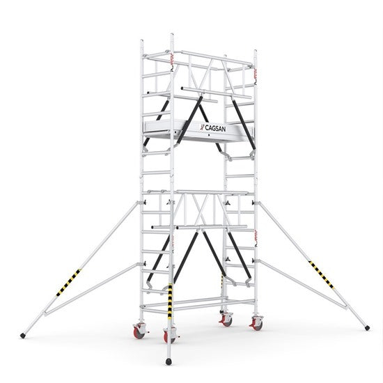 PROTUBE_SN_(180) - PROFESSIONAL ALUMINIUM SCAFFOLDINGS EN 1004  Platform H.   3.2 m.  5.2 m. Working Height  Aluminium Scaffolding