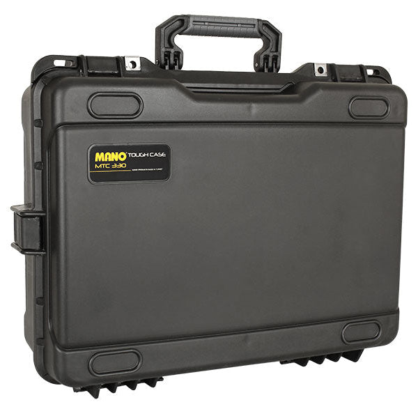 شنطة بلاستيك شديدة التحمل ضد الكسر ضد المياه نظام سامسونايت مزود باسفنج فوق ومقسمات بلاستيك متحرك موديل 330 مقاس 530×400×180 مم ماركة مانو صناعة تركي