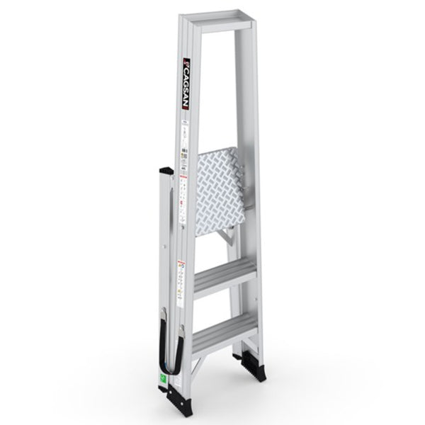 REG2 ALESTA PROFESSIONAL ALUMINIUM STEPLADDERS  STEP   2+1  Alesta Professional Aluminium Stepladder