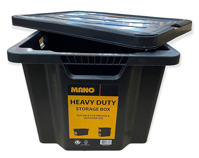 صندوق تخزين بلاستيك هيفي ديوتي مفتوح 50 لتر مقاس 406×602×302 مم ماركة مانو صناعة تركي