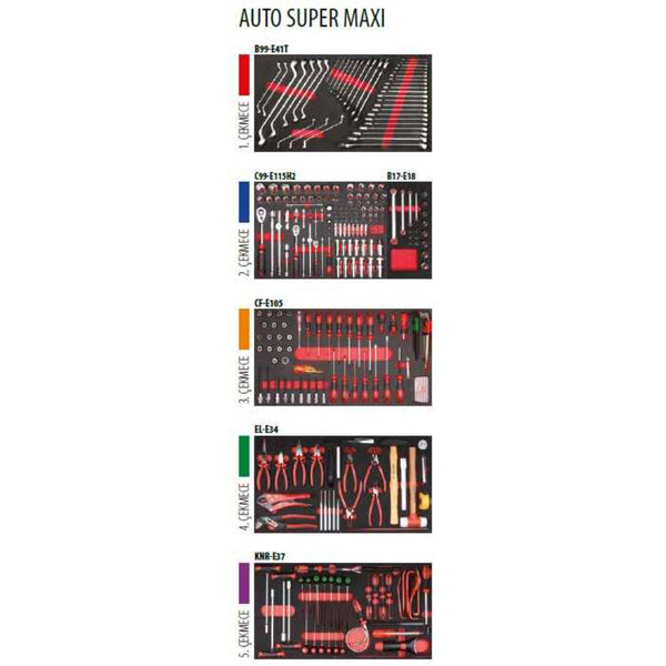 A50CR-350  350 Piece AUTO SUPER MAXI Automotive Tool Kit ( Contents Only)
