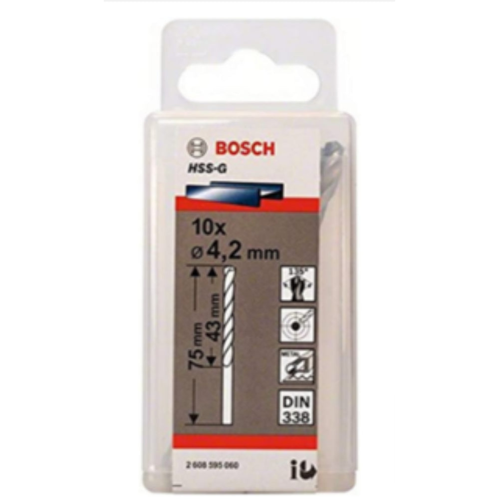 2608595060 علبة بنط حدادى 10 قطع  قطر 4.2 مم