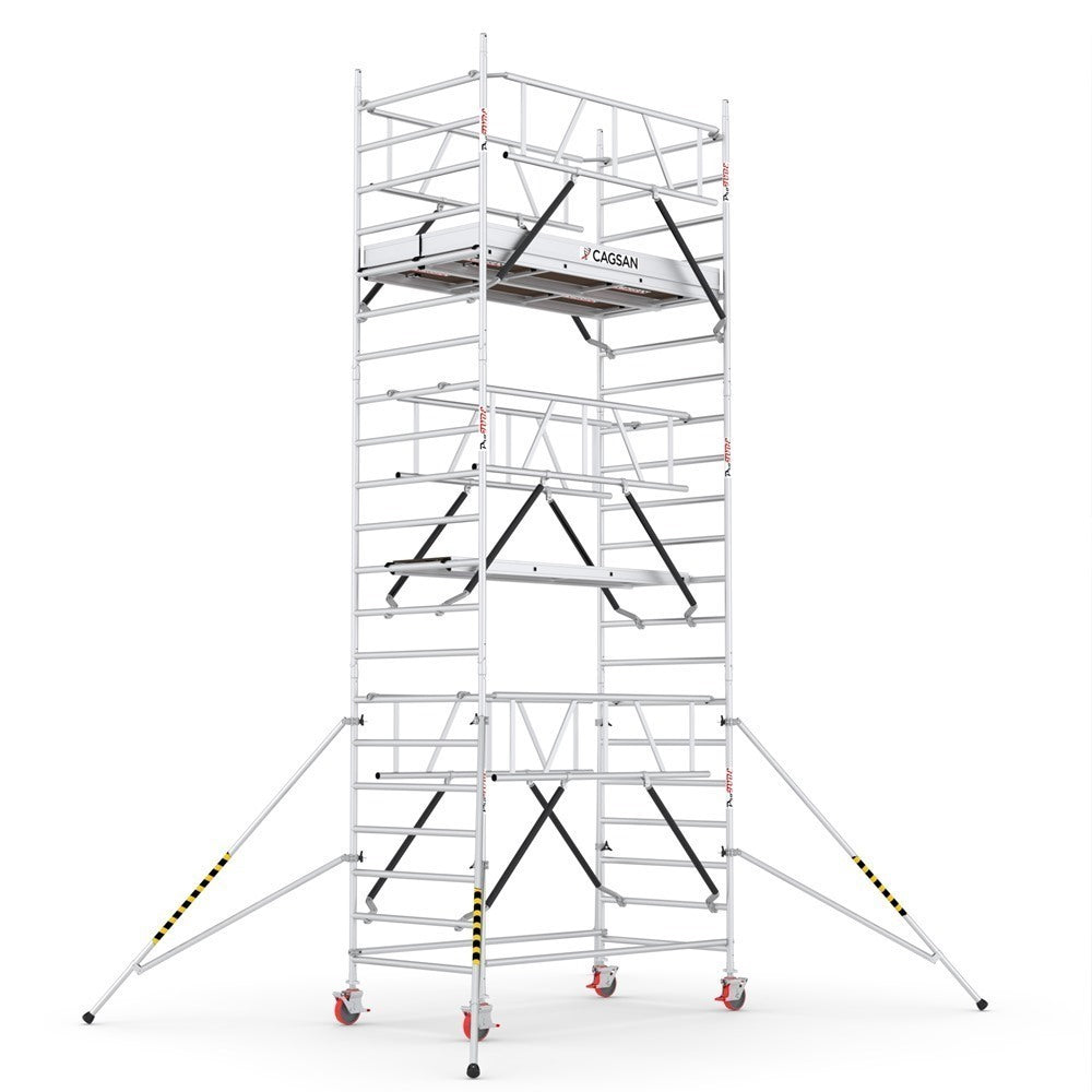 ProTUBE_LN_(240) - PROFESSIONAL ALUMINIUM SCAFFOLDINGS EN 1004 Platform H. 5.3 m.   7.3 m. Working Height  Aluminium Scaffolding