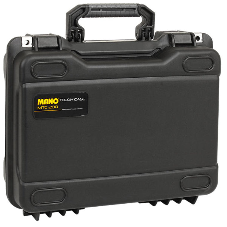 شنطة بلاستيك شديدة التحمل ضد الكسر ضد المياه نظام سامسونايت مزود باسفنج فوق ومقسمات بلاستيك متحرك موديل 200 مقاس 403×330×165 مم ماركة مانو صناعة تركي