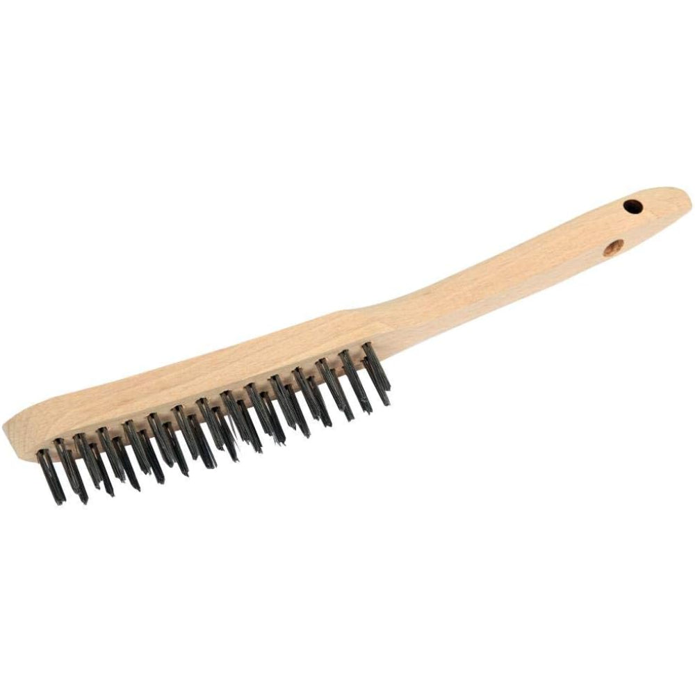 DW787005 فرشة سلك تنظيف لحام 4 صف يد خشب