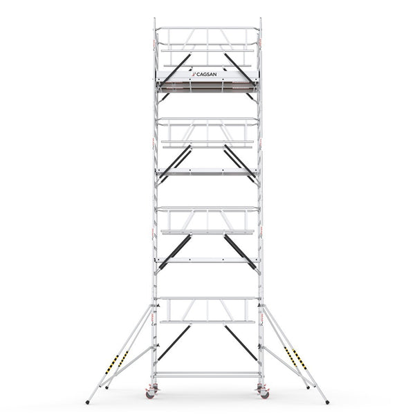 ProTUBE_LN_(240) - PROFESSIONAL ALUMINIUM SCAFFOLDINGS EN 1004    Platform H.  7.4 m.   9.4 m. Working Height  Aluminium Scaffolding