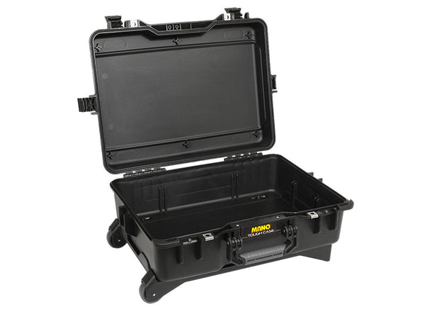 شنطة بلاستيك ترولي شديدة التحمل ضد الكسر ضد المياه نظام سامسونايت مزود باسفنج فوق ومقسمات بلاستيك متحرك موديل 430 مقاس 530×400×230 مم ماركة مانو صناعة تركي