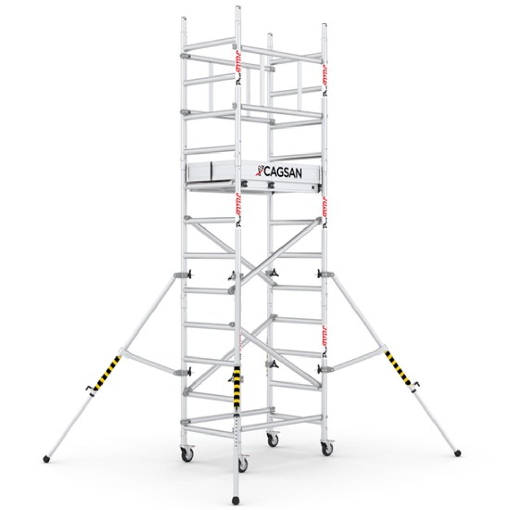 ProTUBE_ST240M_(100) PROTUBE_STM_(100) - PROFESSIONAL ALUMINIUM SCAFFOLDINGS EN 1004 Platform H.  4.4 m.  6.4 m. Working Height  Aluminium Scaffolding