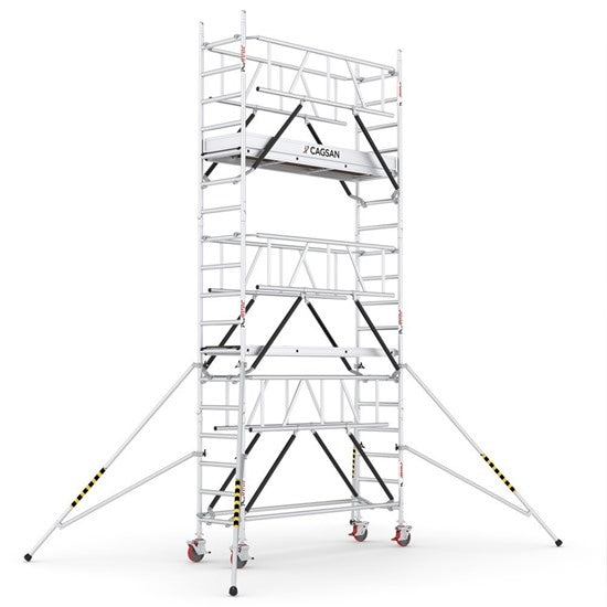 PROTUBE_SN_(240) - PROFESSIONAL ALUMINIUM SCAFFOLDINGS EN 1004  Platform H.  4.4 m. 6.4 m. Working Height  Aluminium Scaffolding