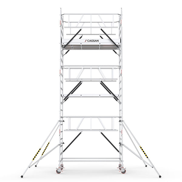 ProTUBE_LN_(240) - PROFESSIONAL ALUMINIUM SCAFFOLDINGS EN 1004 Platform H. 5.3 m.   7.3 m. Working Height  Aluminium Scaffolding