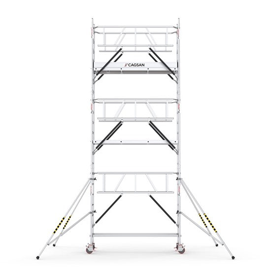 PROTUBE_SN_(240) - PROFESSIONAL ALUMINIUM SCAFFOLDINGS EN 1004 Platform H.  5.3 m.   7.3 m. Working Height  Aluminium Scaffolding