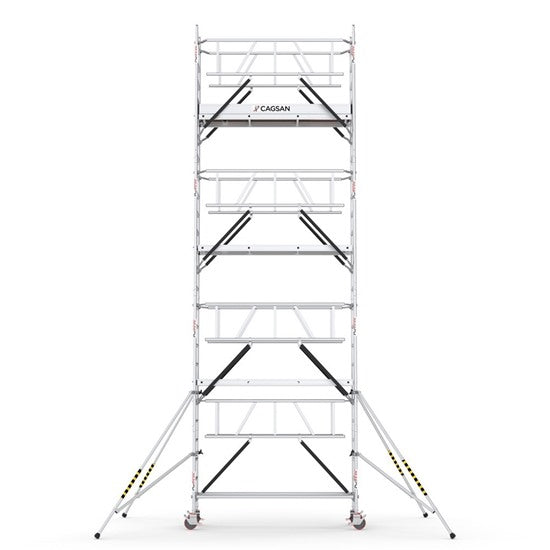 PROTUBE_SN_(240) - PROFESSIONAL ALUMINIUM SCAFFOLDINGS EN 1004 Platform H.  6.5 m.  8.5 m. Working Height  Aluminium Scaffolding