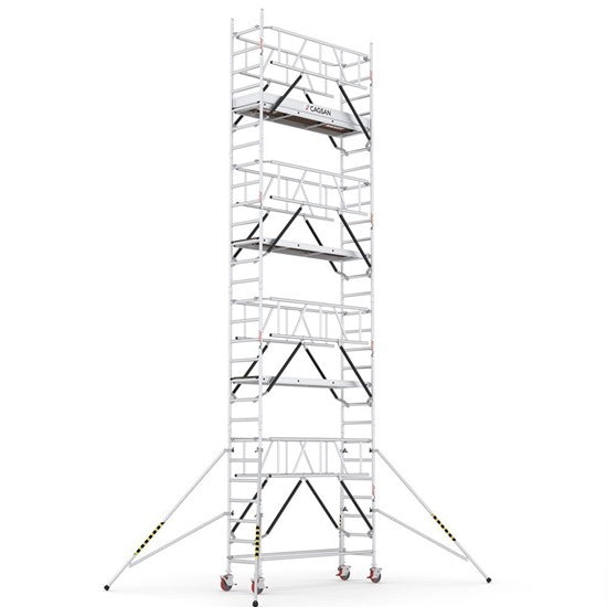 PROTUBE_SN_(240) - PROFESSIONAL ALUMINIUM SCAFFOLDINGS EN 1004  Platform H.  7.4 m.   9.4 m. Working Height  Aluminium Scaffolding