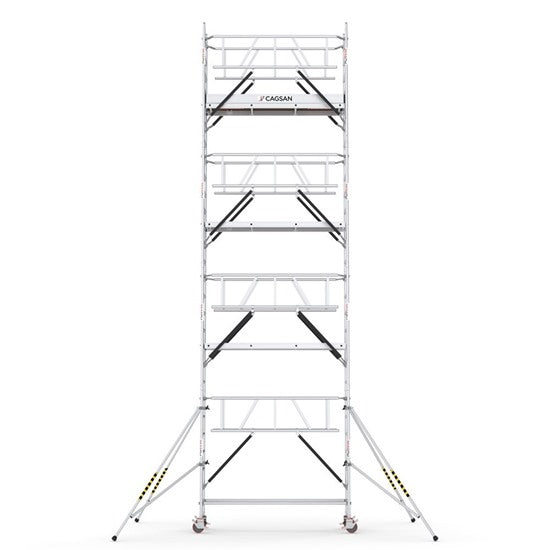 PROTUBE_SN_(240) - PROFESSIONAL ALUMINIUM SCAFFOLDINGS EN 1004  Platform H.  7.4 m.   9.4 m. Working Height  Aluminium Scaffolding