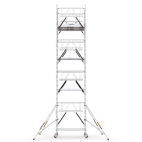 PROTUBE_SN_(180) - PROFESSIONAL ALUMINIUM SCAFFOLDINGS EN 1004  Platform H.  7.4 m.   9.4 m. Working Height  Aluminium Scaffolding