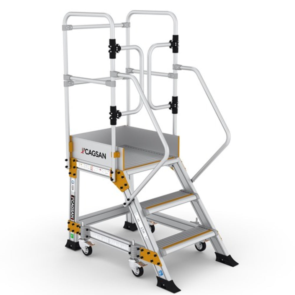 EP3 Platform height 1.00 m, 3+1 Step Industrial Aluminium Platform SPRINGO INDUSTRIAL ALUMINIUM PLATFORMS