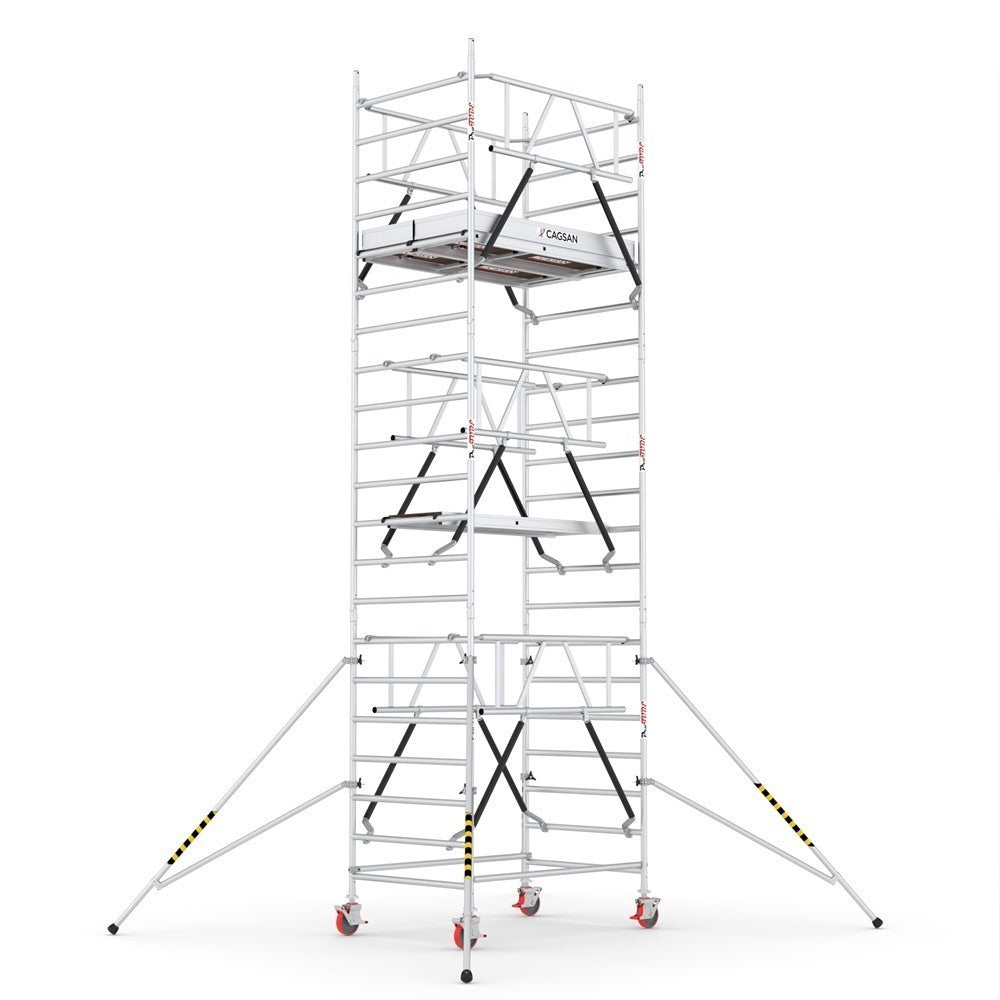 ProTUBE_LN_(180) - PROFESSIONAL ALUMINIUM SCAFFOLDINGS EN 1004 Platform H. 5.3 m. 7.3 m. Working Height  Aluminium Scaffolding