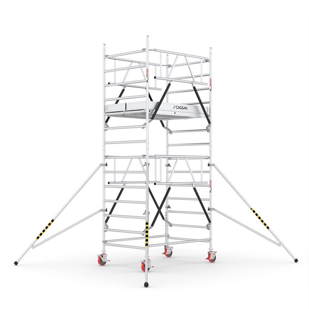 ProTUBE_LN_(180) - PROFESSIONAL ALUMINIUM SCAFFOLDINGS EN 1004   Platform H.  3.2 m.  5.2 m. Working Height  Aluminium Scaffolding