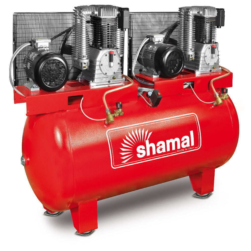 كمبروسور هواء شمال ايطالي 500 لتر 10 حصان 3 فاز ضغط عالي 14 بار SHAMAL/K50