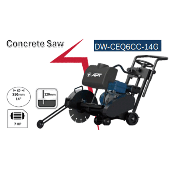DW-CEQ6CC-14G منشار اسفلت وخرسانه 14 بوصة 7 حصان