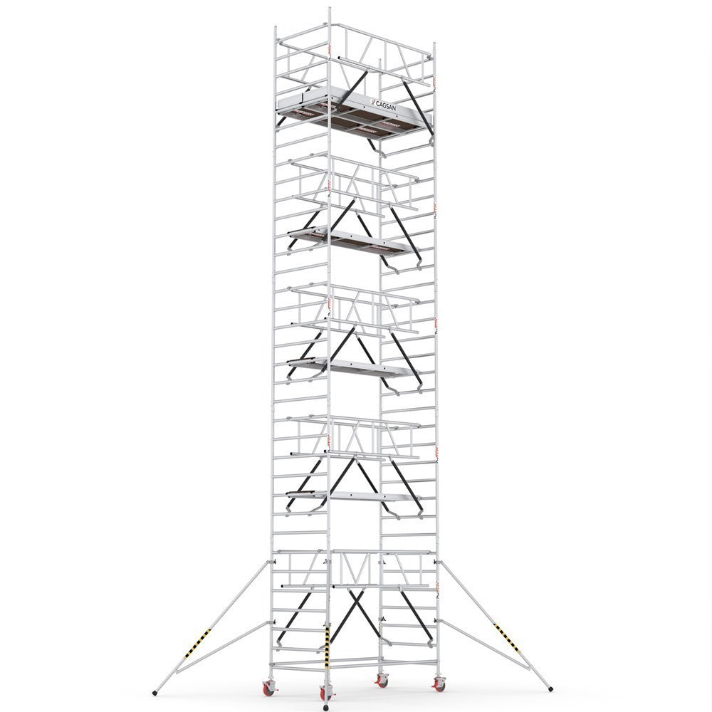 ProTUBE_LN_(240) - PROFESSIONAL ALUMINIUM SCAFFOLDINGS EN 1004   Platform H.   9.5 m.  11.5 m. Working Height  Aluminium Scaffolding