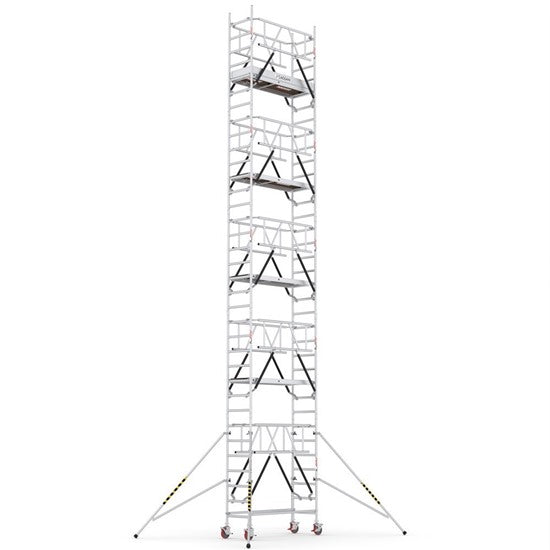 PROTUBE_SN_(180) - PROFESSIONAL ALUMINIUM SCAFFOLDINGS EN 1004  Platform H.  9.5 m.  11.5 m. Working Height  Aluminium Scaffolding