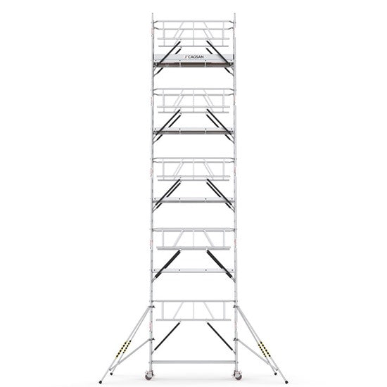 PROTUBE_SN_(240) - PROFESSIONAL ALUMINIUM SCAFFOLDINGS EN 1004  Platform H.  9.5 m.  11.5 m. Working Height  Aluminium Scaffolding