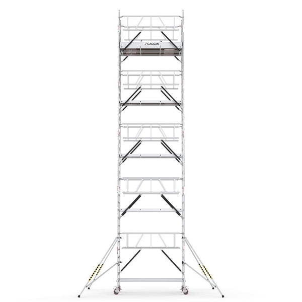 ProTUBE_LN_(240) - PROFESSIONAL ALUMINIUM SCAFFOLDINGS EN 1004   Platform H.   9.5 m.  11.5 m. Working Height  Aluminium Scaffolding