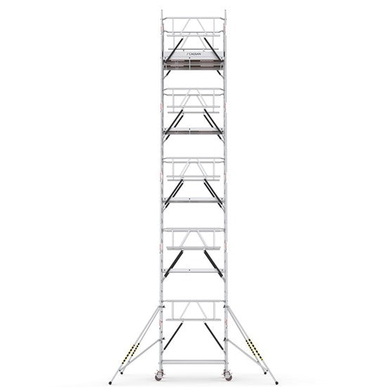 PROTUBE_SN_(180) - PROFESSIONAL ALUMINIUM SCAFFOLDINGS EN 1004  Platform H.  9.5 m.  11.5 m. Working Height  Aluminium Scaffolding